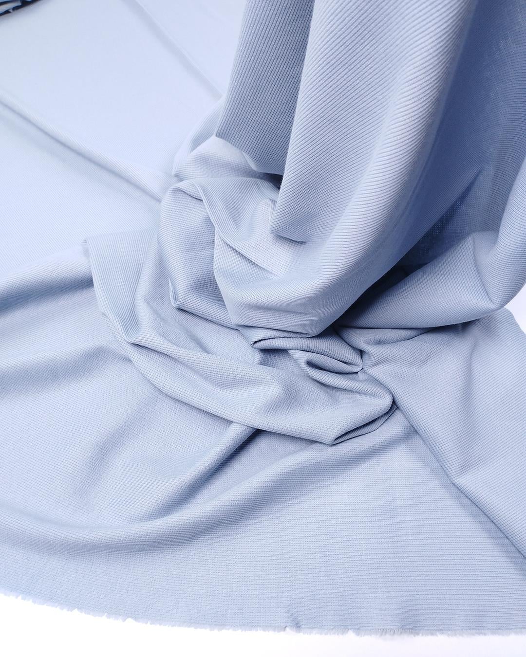 Açık Mavi Bebe Kaşkorse Kumaş Organik Pamuklu Esnek Yumuşak Bodylik 110x250cm