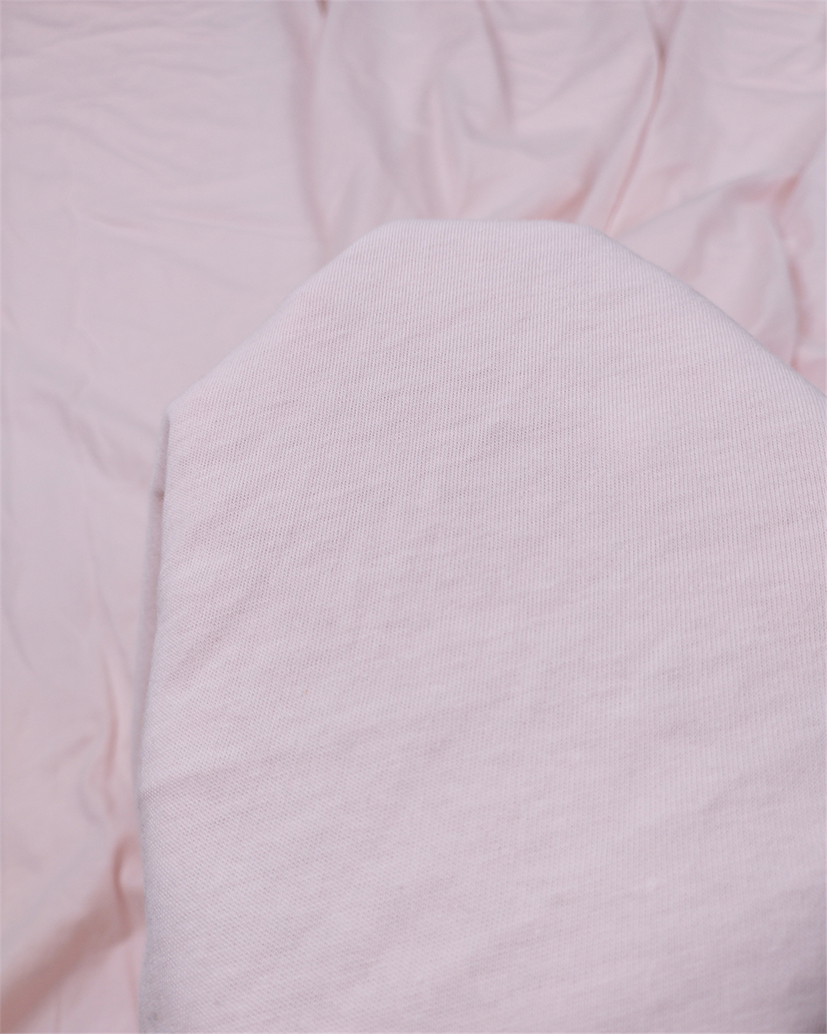 Uçuk Toz Pembe Renkte Esnek Yumuşak Pamuklu Süprem Penye Kumaş Tişörtlük & Elbiselik En: 140cm