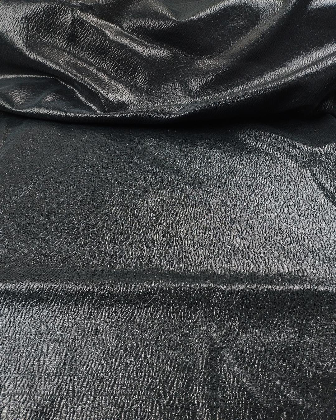 %49 Viskon %26 Metalik %25 Sentetik Antrasit Monoray Saten Benzeri Dokuma (En  140 cm x Boy  200 cm)