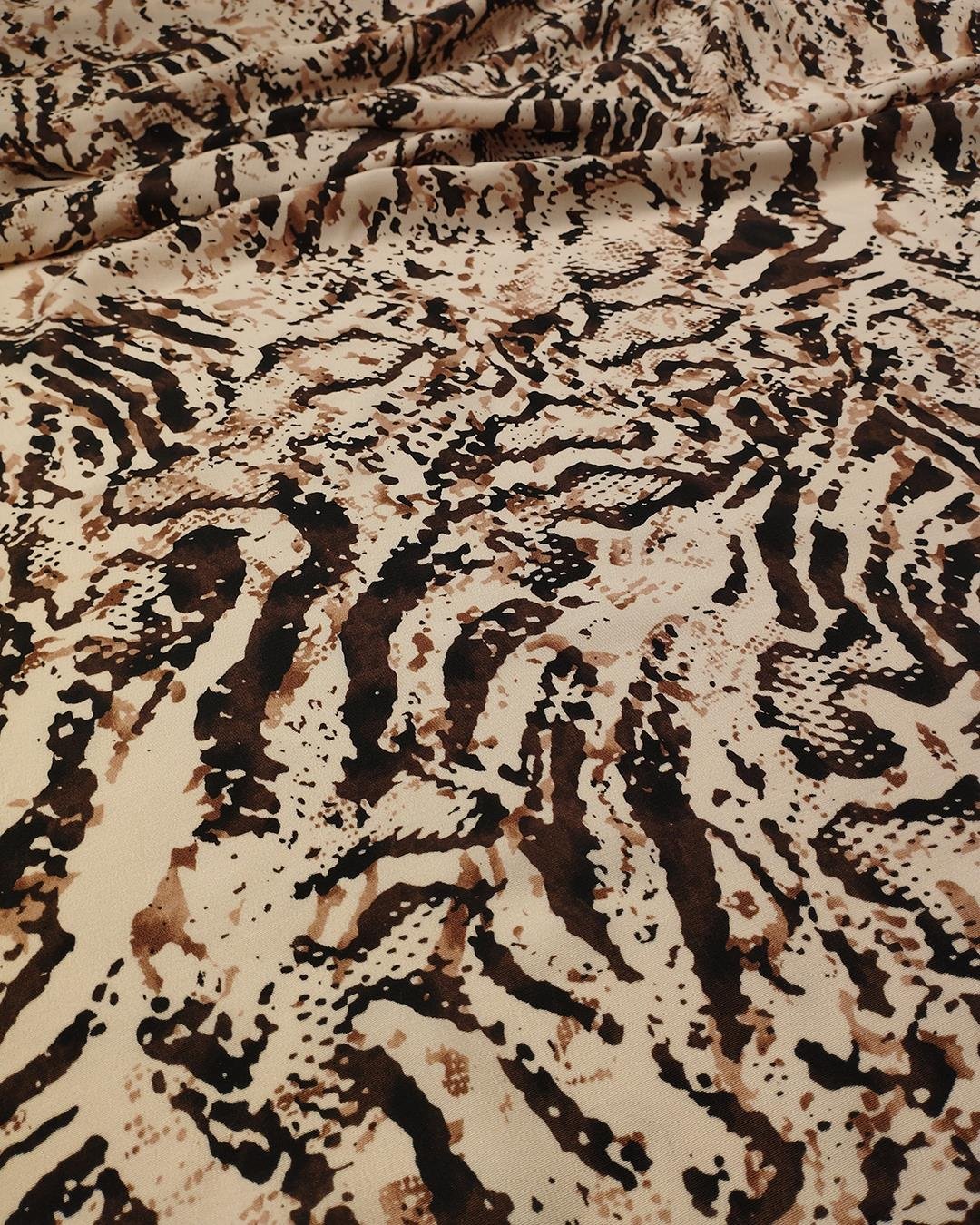 %50 Rayon %50 Viskon Kahve Krem Renklerde Maroken Viskon (En  140 cm x Boy  205 cm)