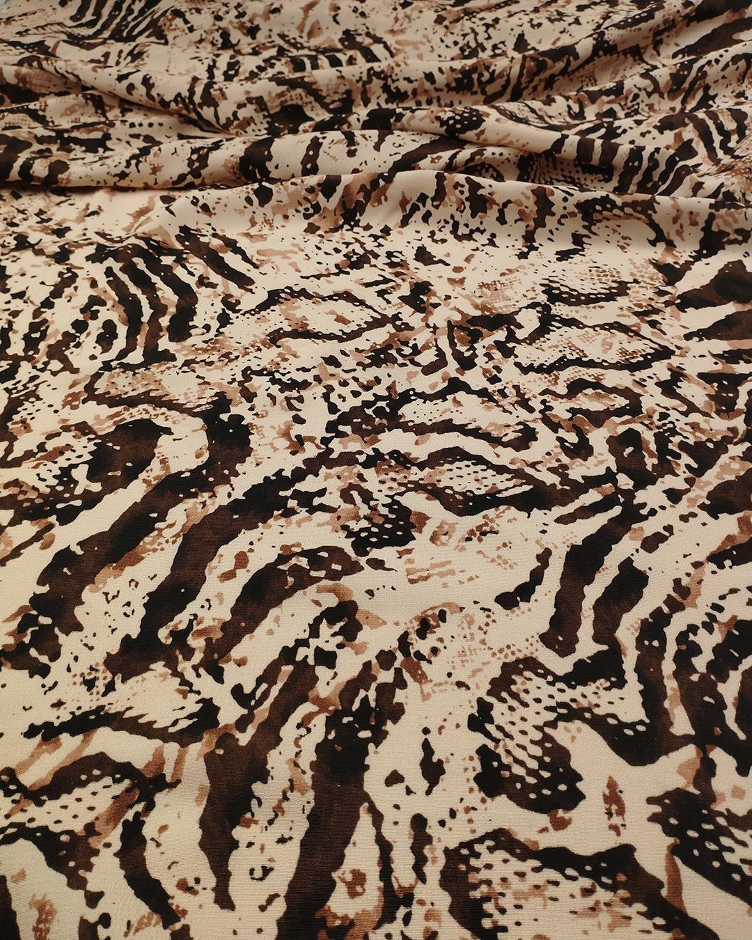 %50 Rayon %50 Viskon Kahve Krem Renklerde Maroken Viskon (En  140 cm x Boy  205 cm)