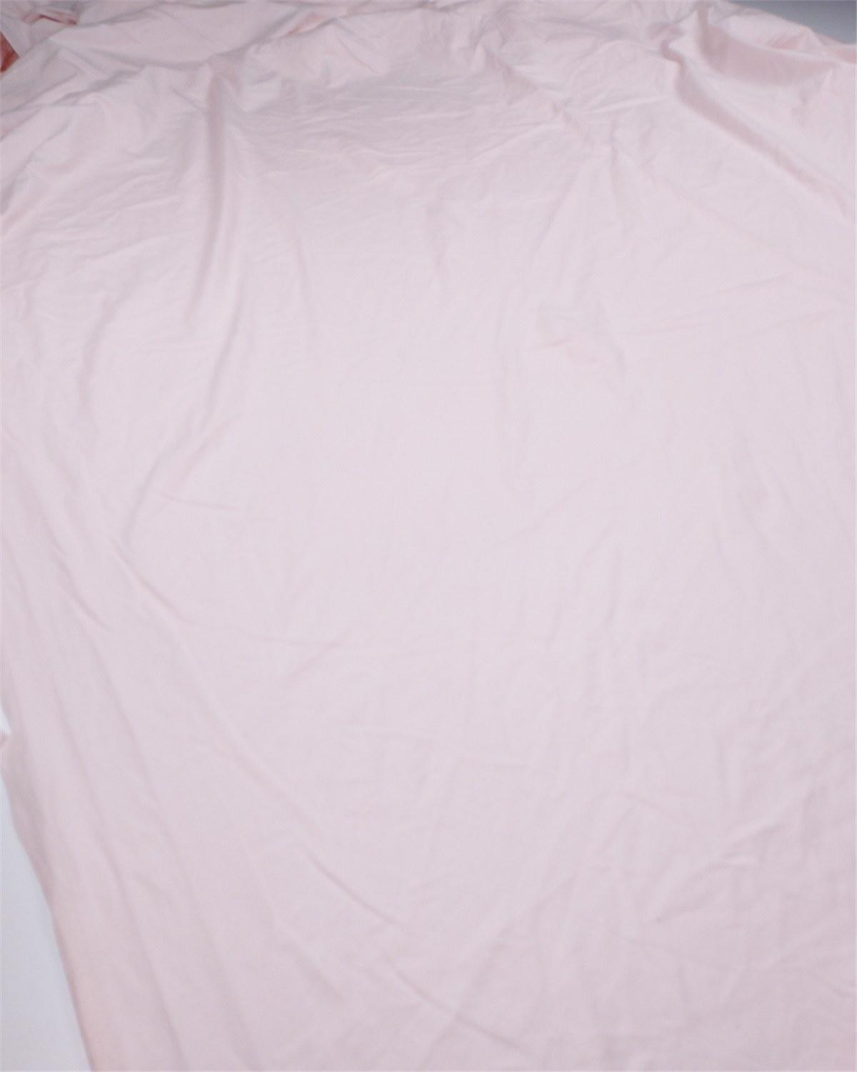 Uçuk Toz Pembe Renkte Esnek Yumuşak Pamuklu Süprem Penye Kumaş Tişörtlük & Elbiselik En: 140cm