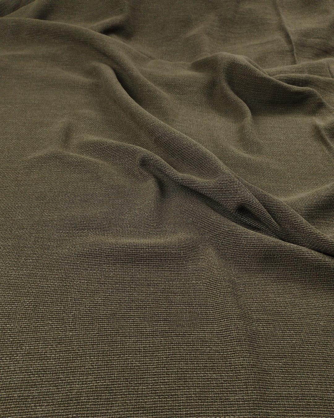 %57 Viskon %43 Pamuk Zeytin Yeşili Renkte Dökümlü Dokuma (En  160 cm x Boy  360 cm)