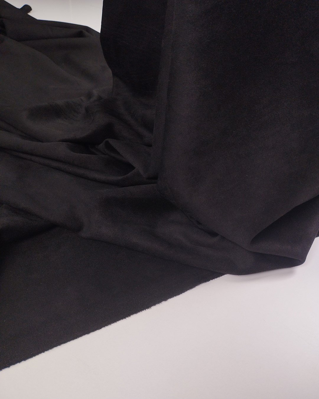 Küllü Siyah Nubuk Dokulu Jarse Kumaş Yumuşak Dökümlü Elbiselik & Tuniklik En: 150cm