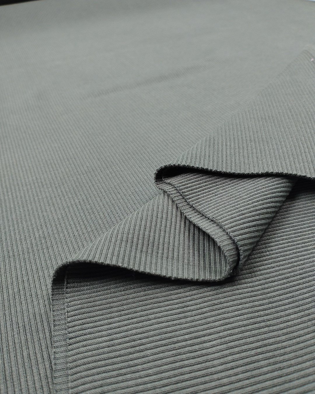 Koyu Pastel Yeşil Kaşkorse Ribana Kumaş Esnek Yumuşak Bodylik & Bluzluk En: 115cm