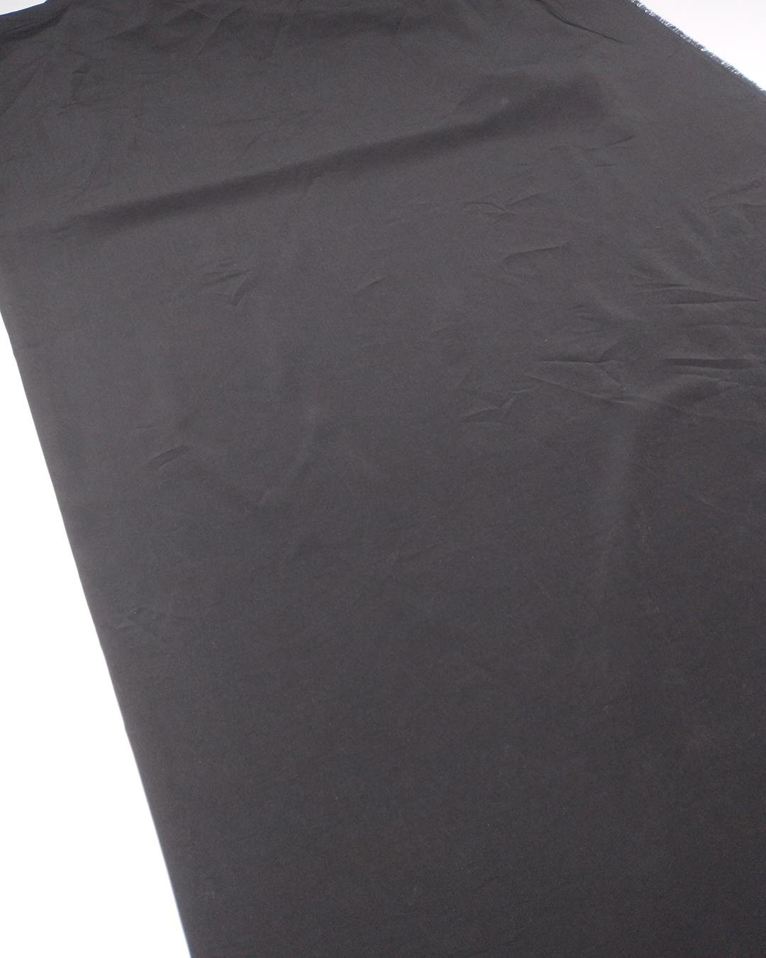 Siyah Krep Aerobin Dokuma Kumaş İnce Düzgün Duruşlu Elbiselik & Gömleklik 150x340cm