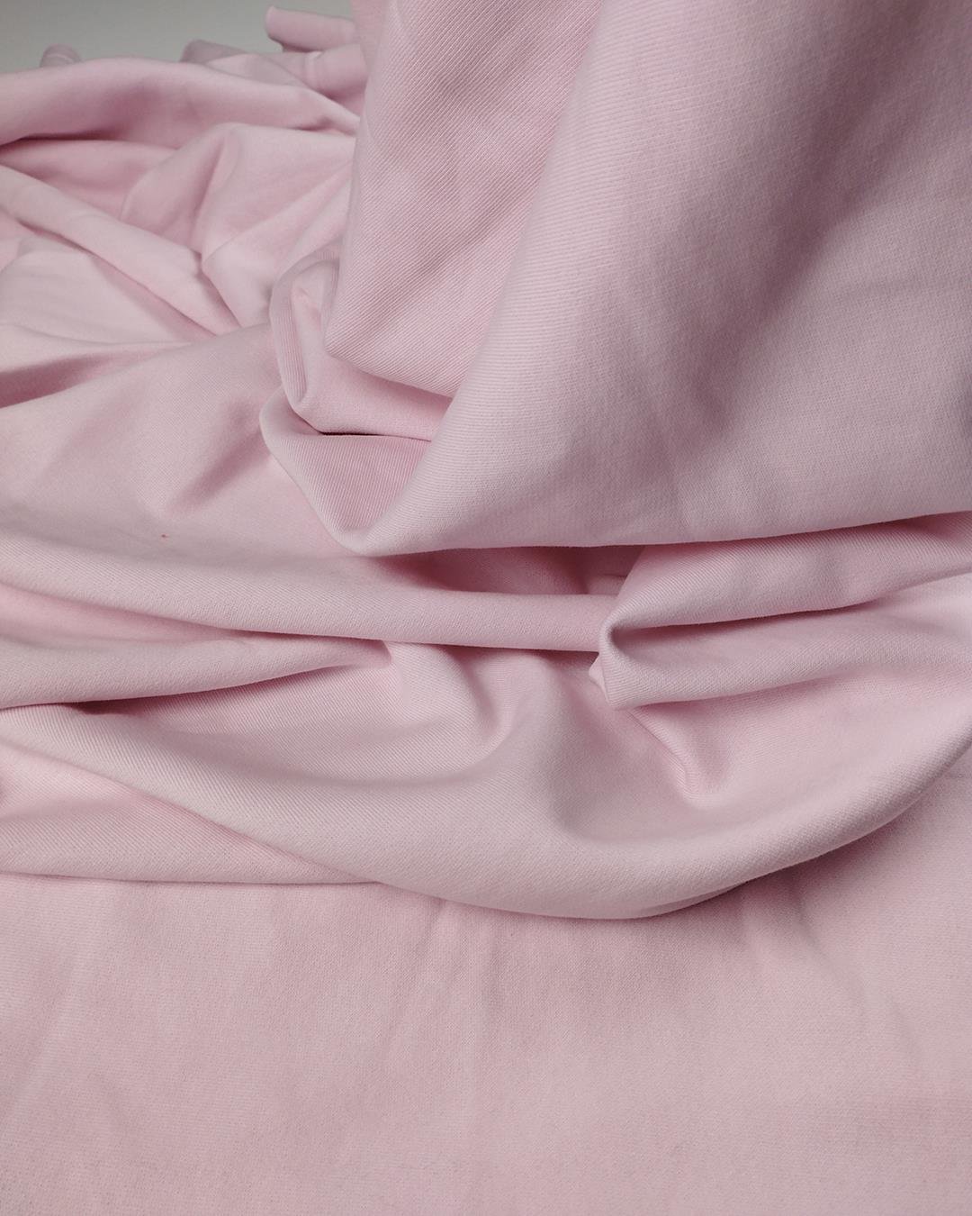 Açık Pembe Renkte Şardonlu Üç İplik Penye Kumaş 185x135cm