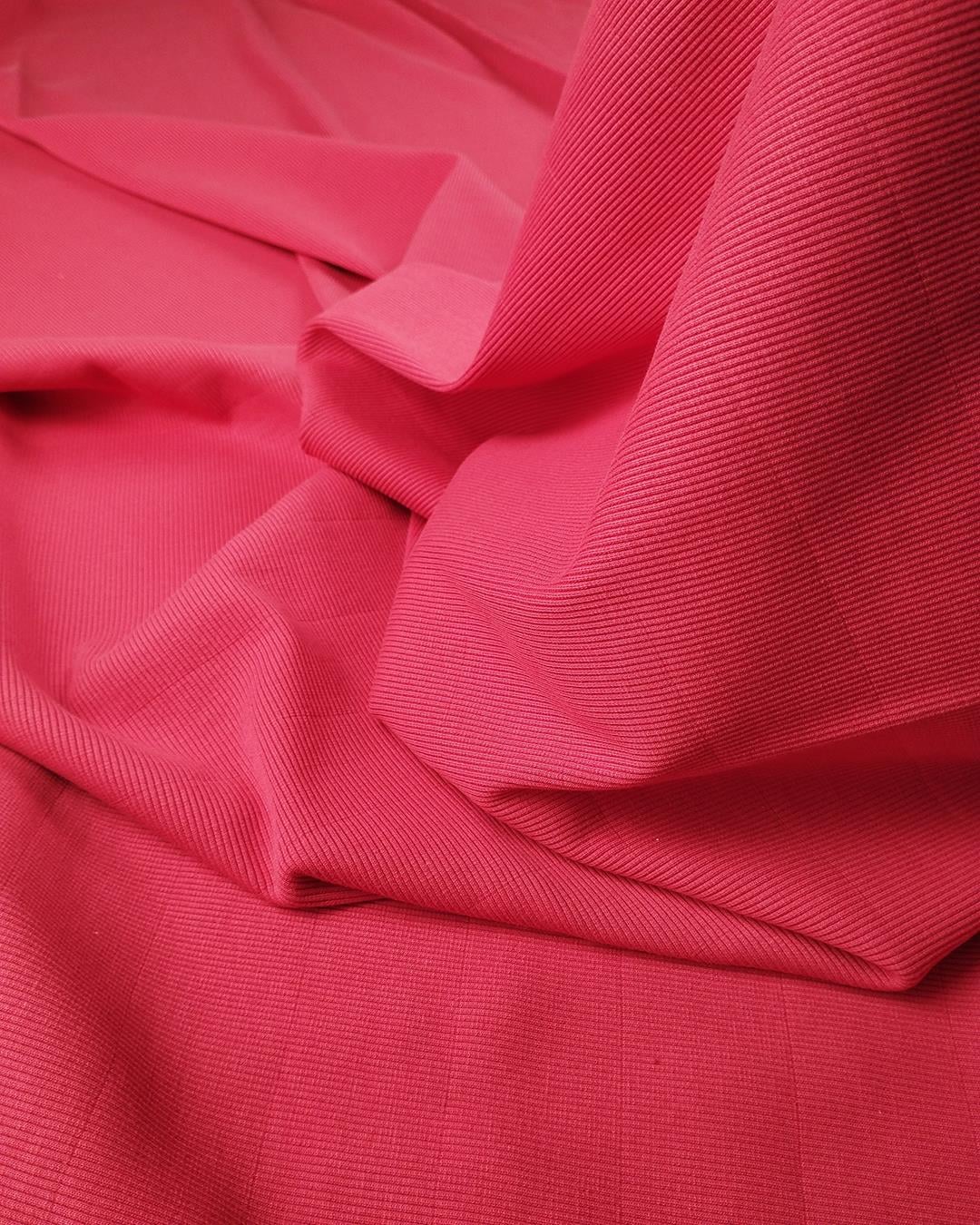 Pastel Kırmızı Renkte Kaşkorse Ribana Kumaş En: 110cm