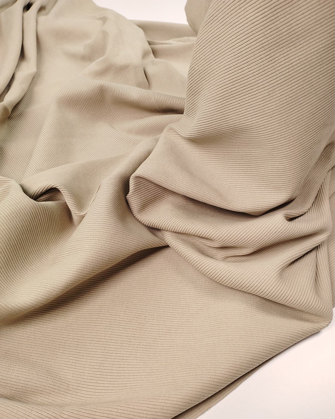 Açık Toprak Tonlu Yeşil Kaşkorse Ribana Kumaş Esnek Yumuşak Bodylik & Bluzluk 100x200cm