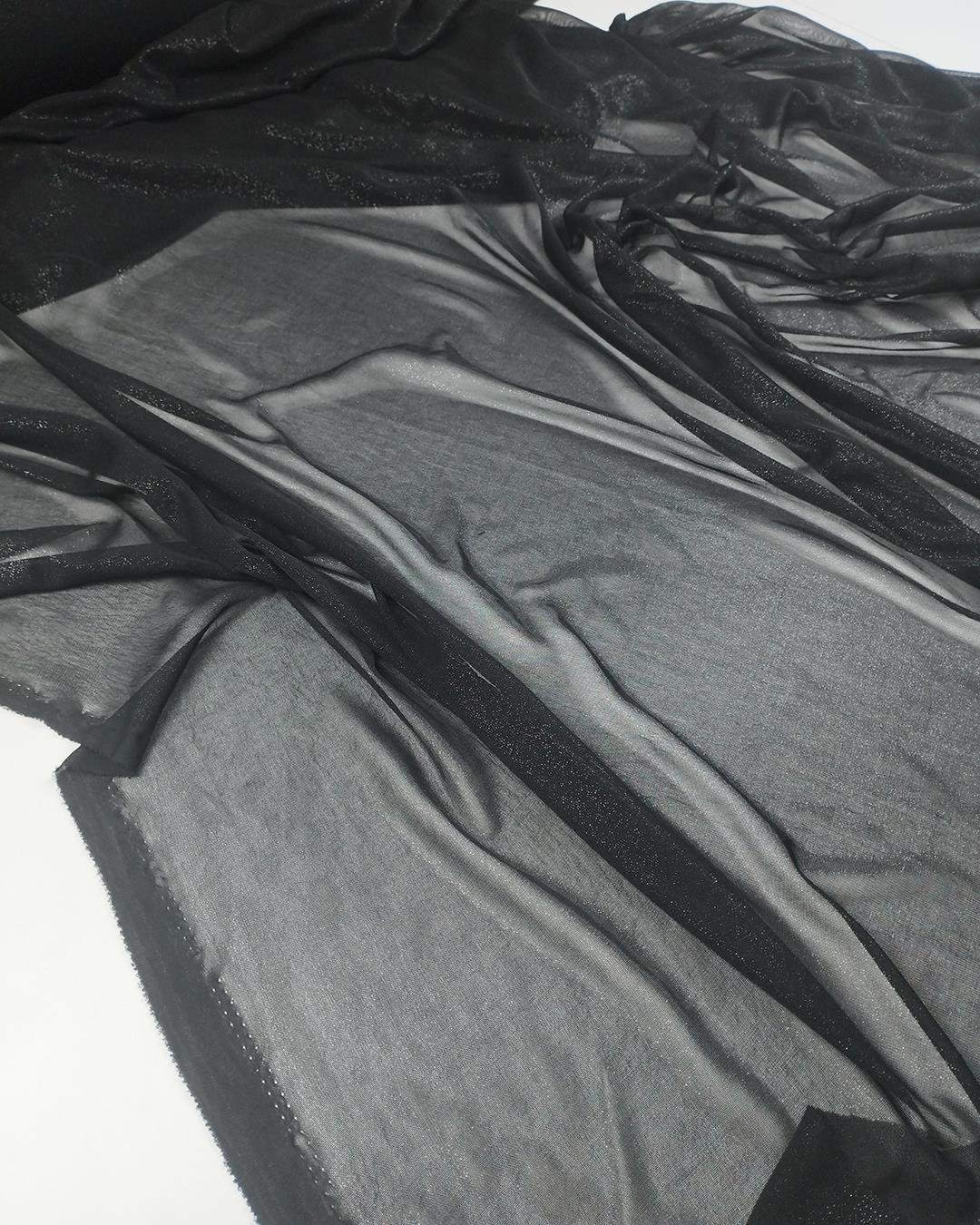 Siyah Renkte Simli File En: 145cm