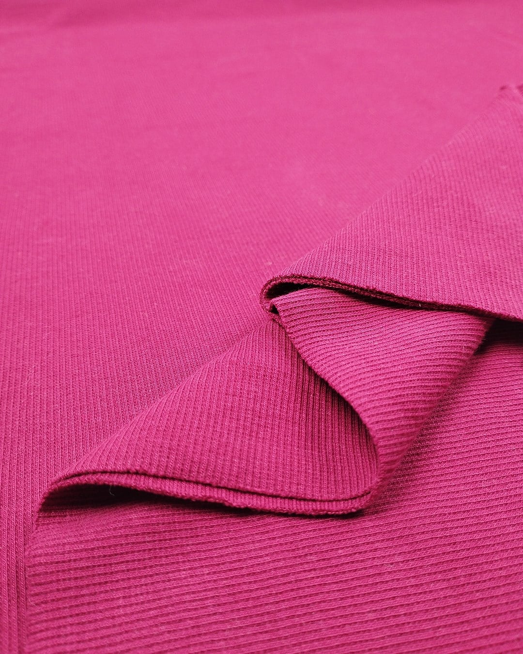 Koyu Pembe Fuşya Kaşkorse Ribana Kumaş Esnek Yumuşak Bodylik & Bluzluk En: 100cm