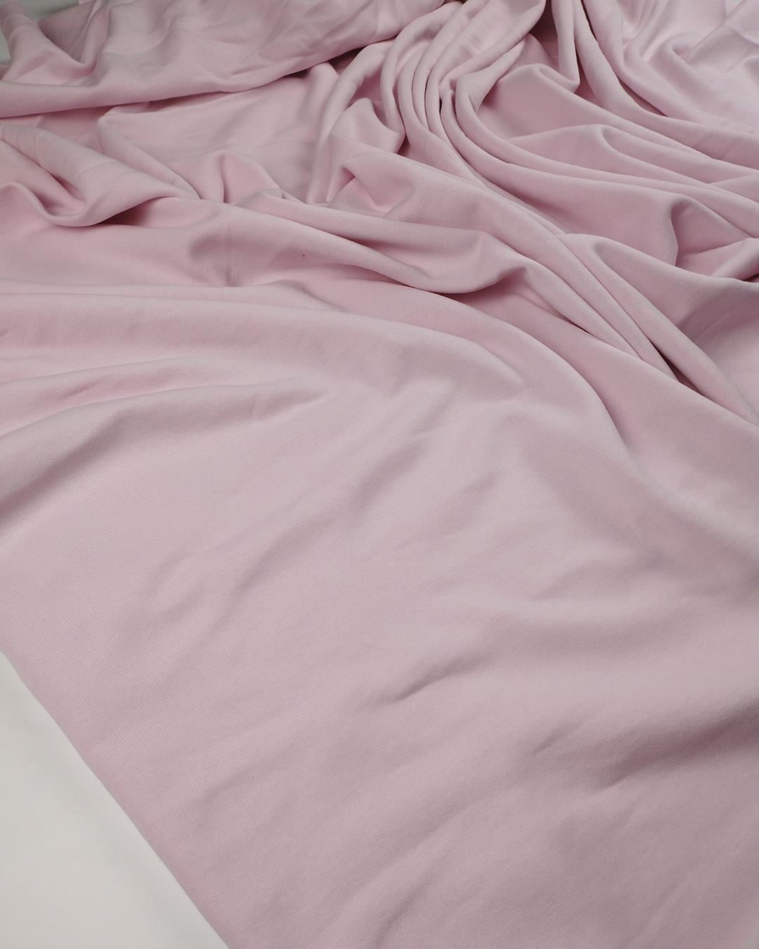 Açık Pembe Renkte Şardonlu Üç İplik Penye Kumaş 185x140cm