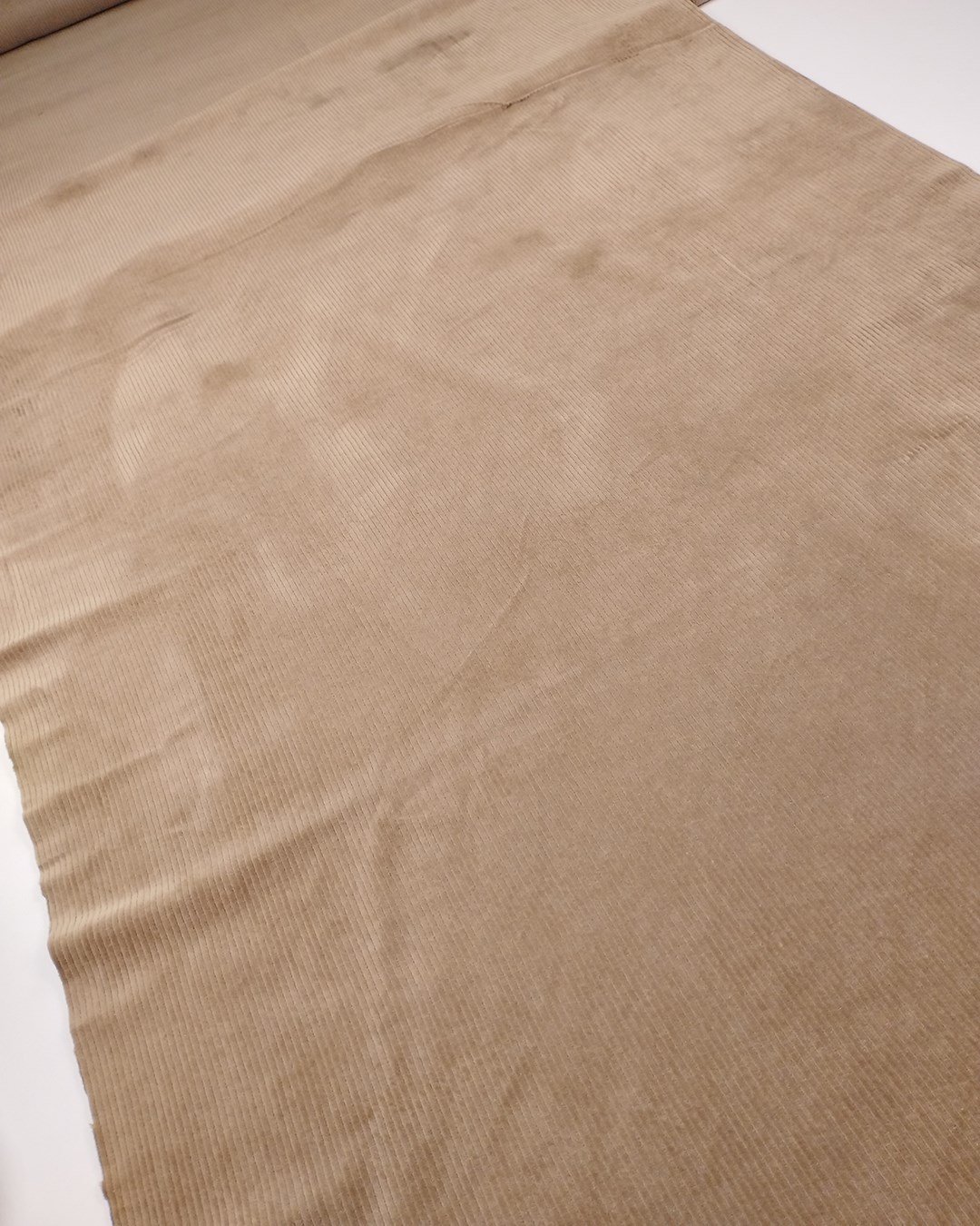 Kahve Boyuna Fitilli Esnek Kadife Kumaş Yumuşak Elbiselik & Eteklik 140x250cm