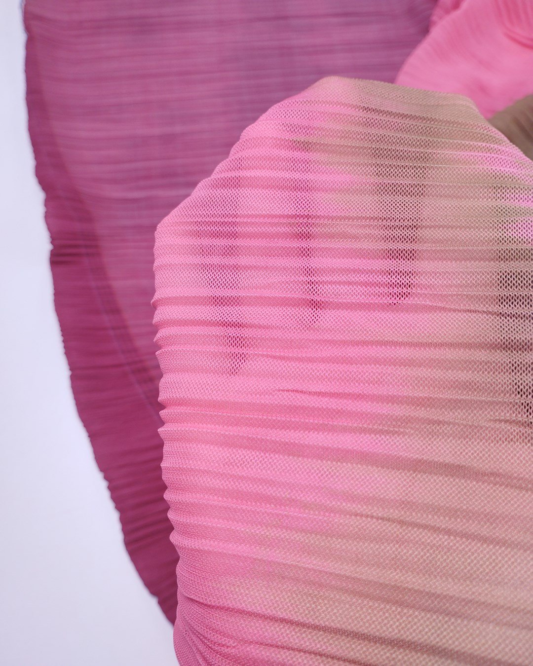 Pembe Siyah Kahve Pliseli File Kumaş Esnek Yumuşak Elbiselik & Bluzluk 140x240cm