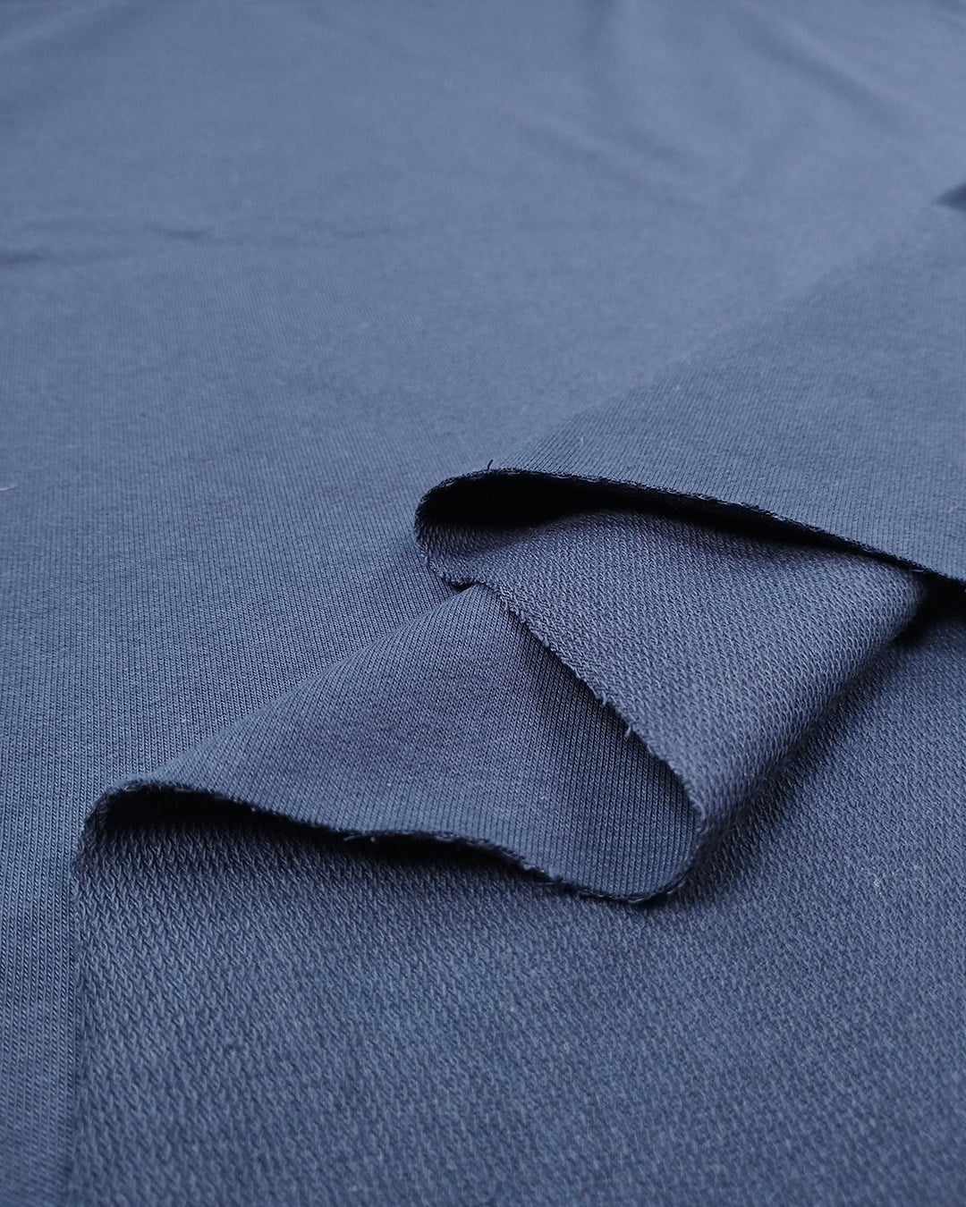 Lacivert 2 İplik Penye Kumaş Sıkı Örgülü Diz Yapmaz Sweatlik & Eşofmanlık En: 160cm