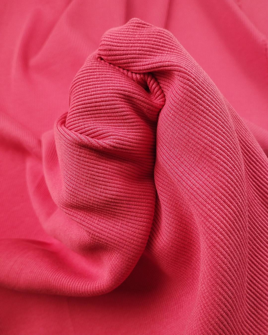 Pastel Kırmızı Renkte Kaşkorse Ribana Kumaş En: 110cm