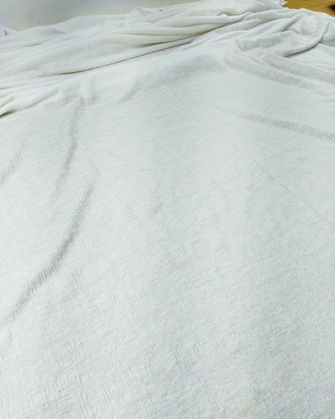 Beyaz Renkte Bürümcüklü Jarse (En 130 cm x Boy 200 cm)