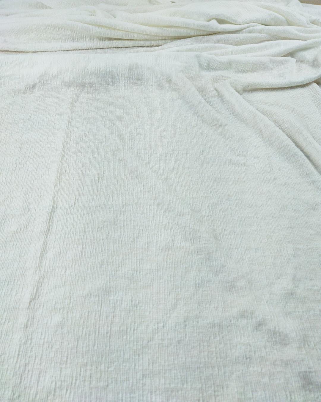 Beyaz Renkte Bürümcüklü Jarse (En 130 cm x Boy 200 cm)