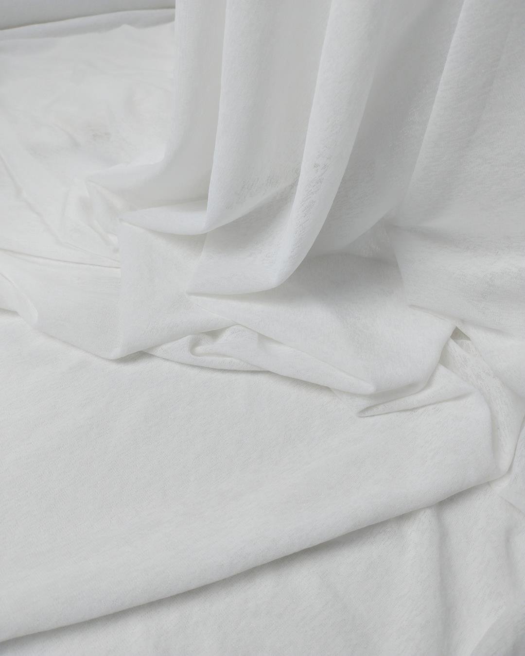 Beyaz Renkte İnce Jarse (En  150 cm x Boy 220 cm)