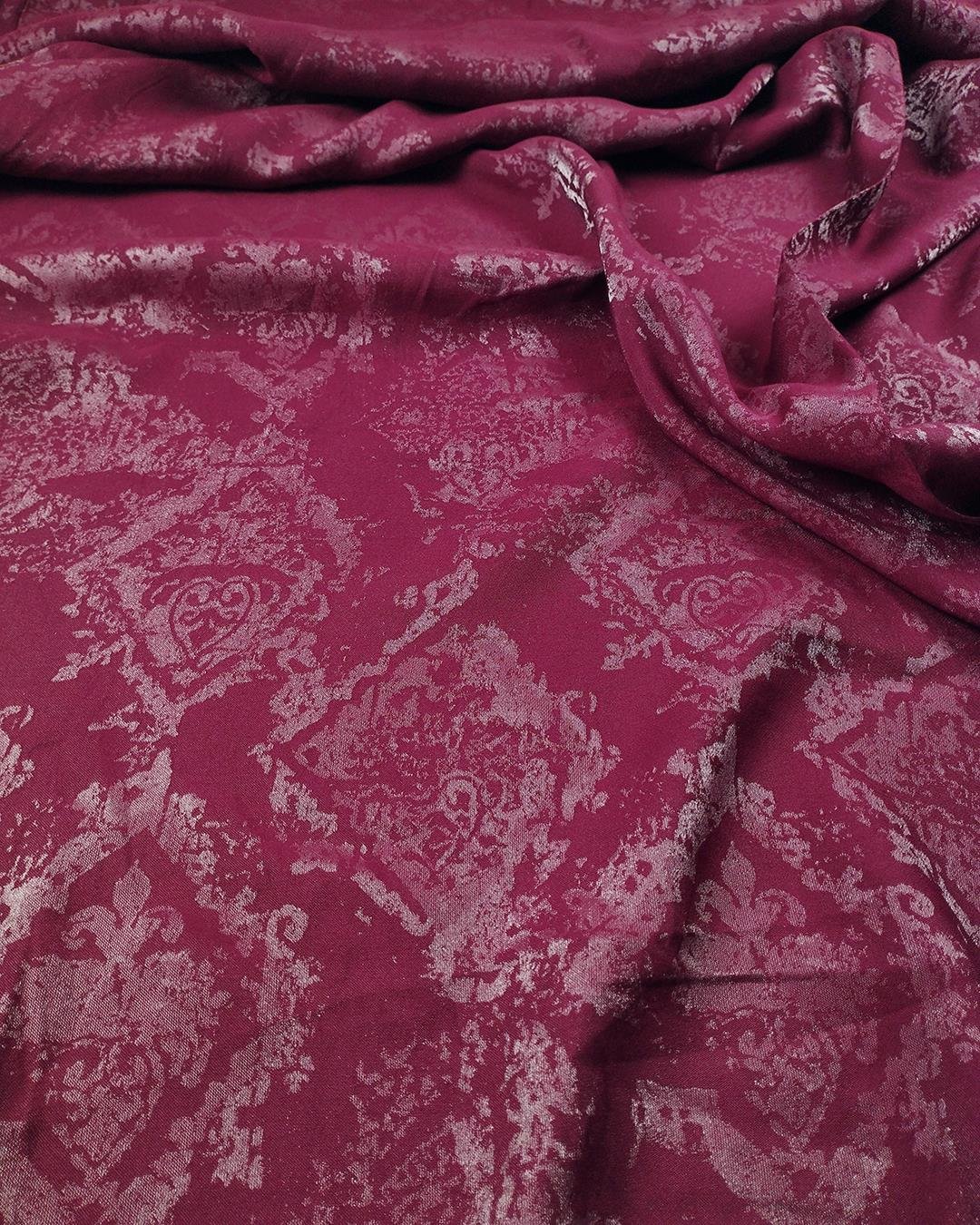 Bordo Renkte Dokumasından Desenli Dokuma (En  140 cm x Boy  200 cm)