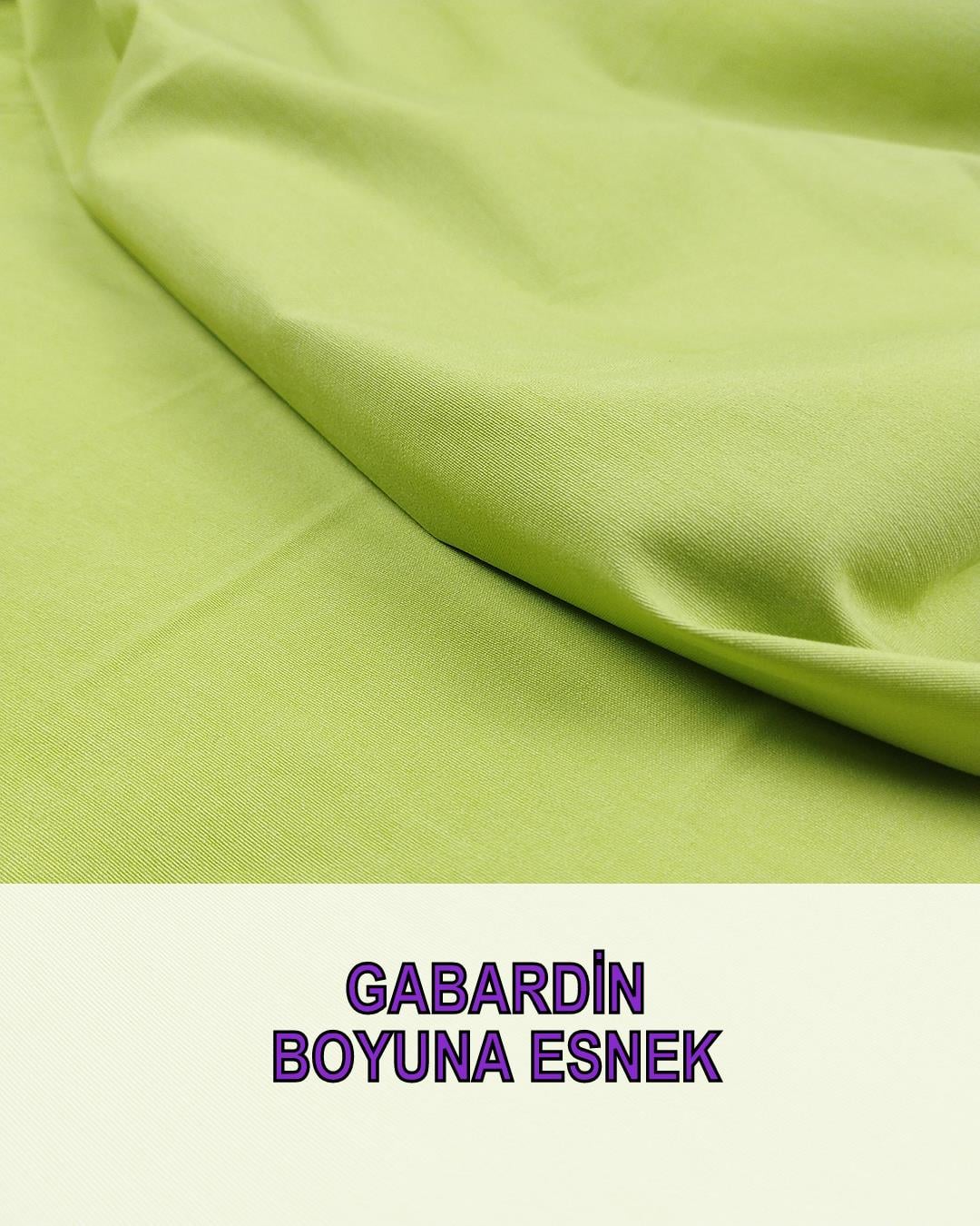 Boyuna Esnek Gabardin Açık Yeşil Renkte (En 150 cm x Boy 230 cm)
