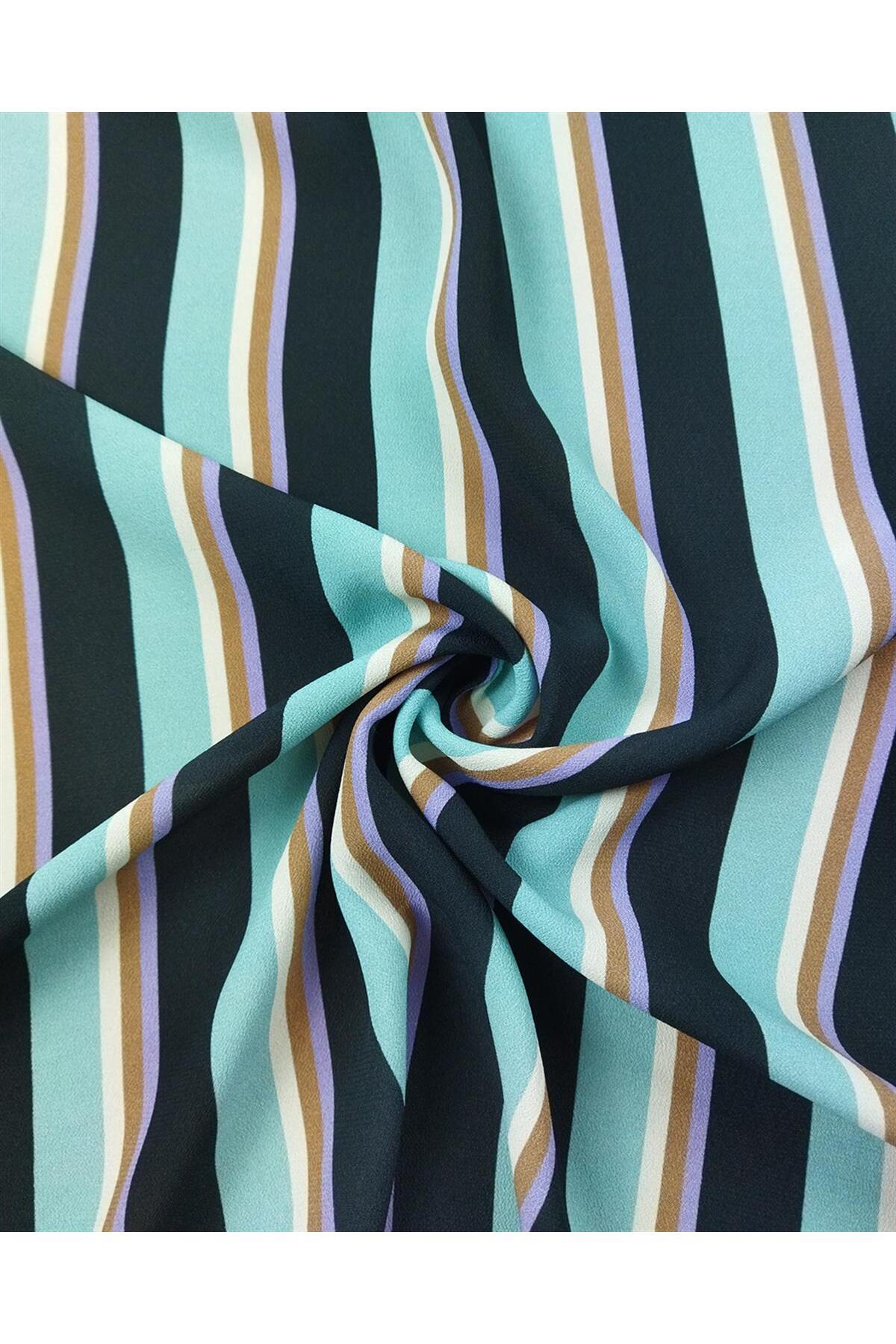 %100 Viskon Krep Şifon Siyah-Mint-Eflatun-Kahve-Krem En: 136 cm