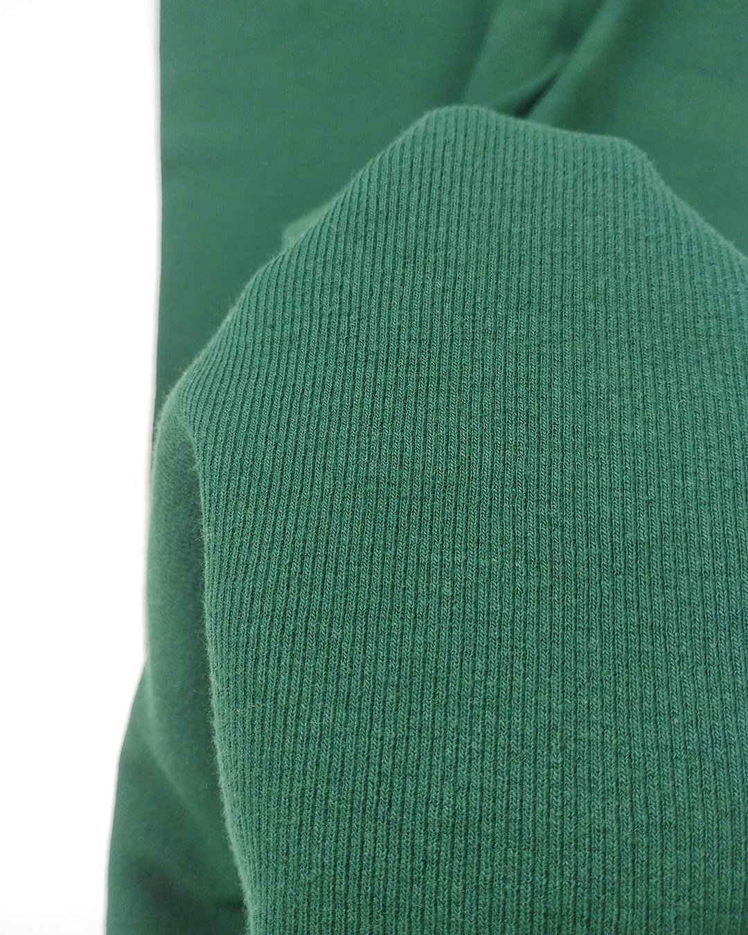 Zümrüt Yeşili Kaşkorse Ribana Kumaş Esnek Yumuşak Bodylik & Bluzluk En: 110cm