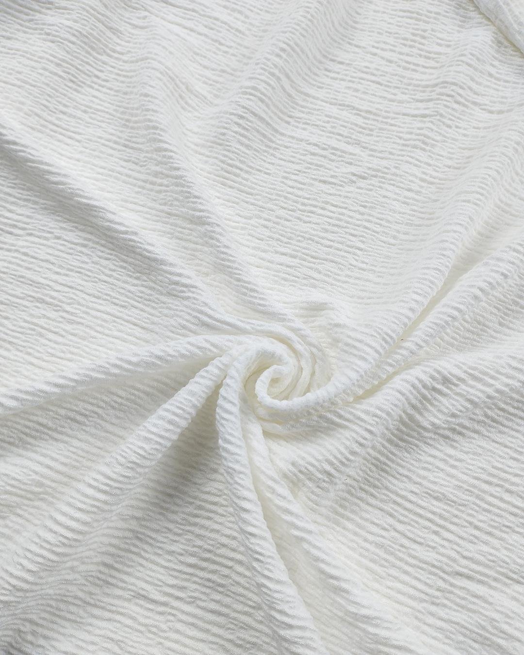 Ekru Renkte Köpük Köpük Büzgülü Penye (En  150 cm x Boy  250 cm)