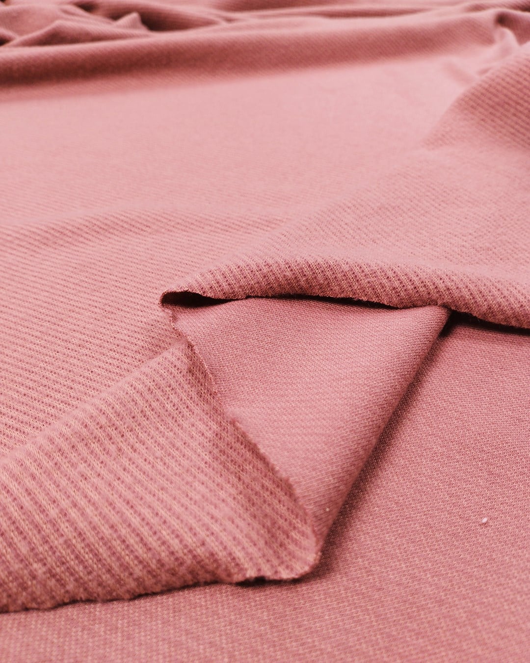 Pembe Diagonal Desenli Jakarlı İnterlok Kumaş Yumuşacık Esnek Hırkalık & Kazaklık En: 140cm