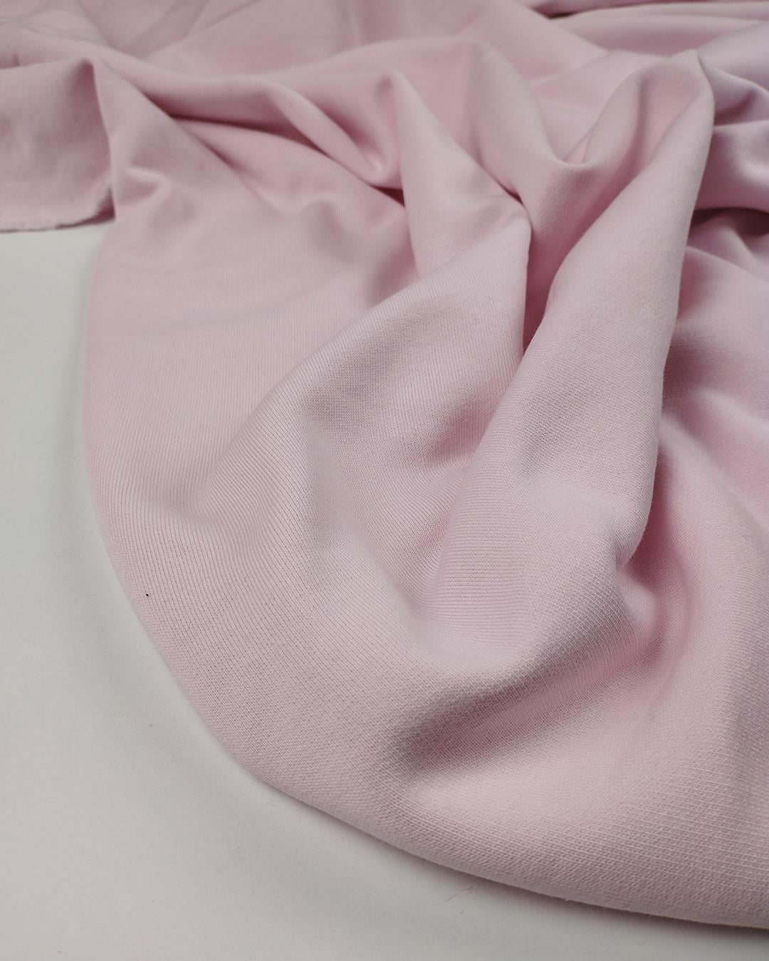 Açık Pembe Renkte Şardonlu Üç İplik Penye Kumaş 185x140cm