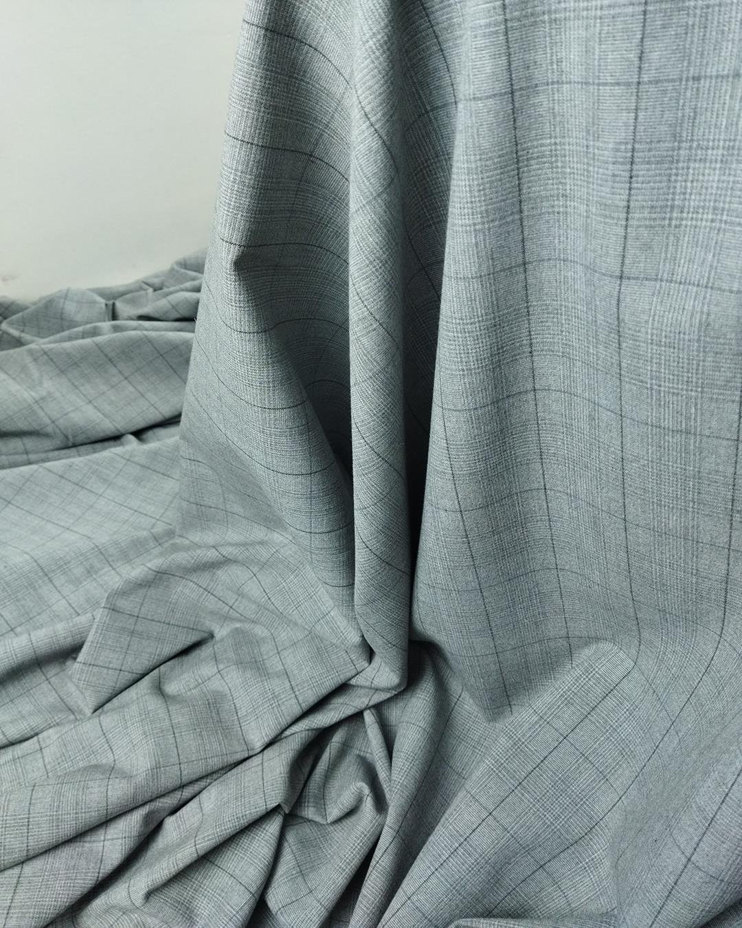 Gabardin Gri Ekoseli (En 150 cm x Boy 330 cm)