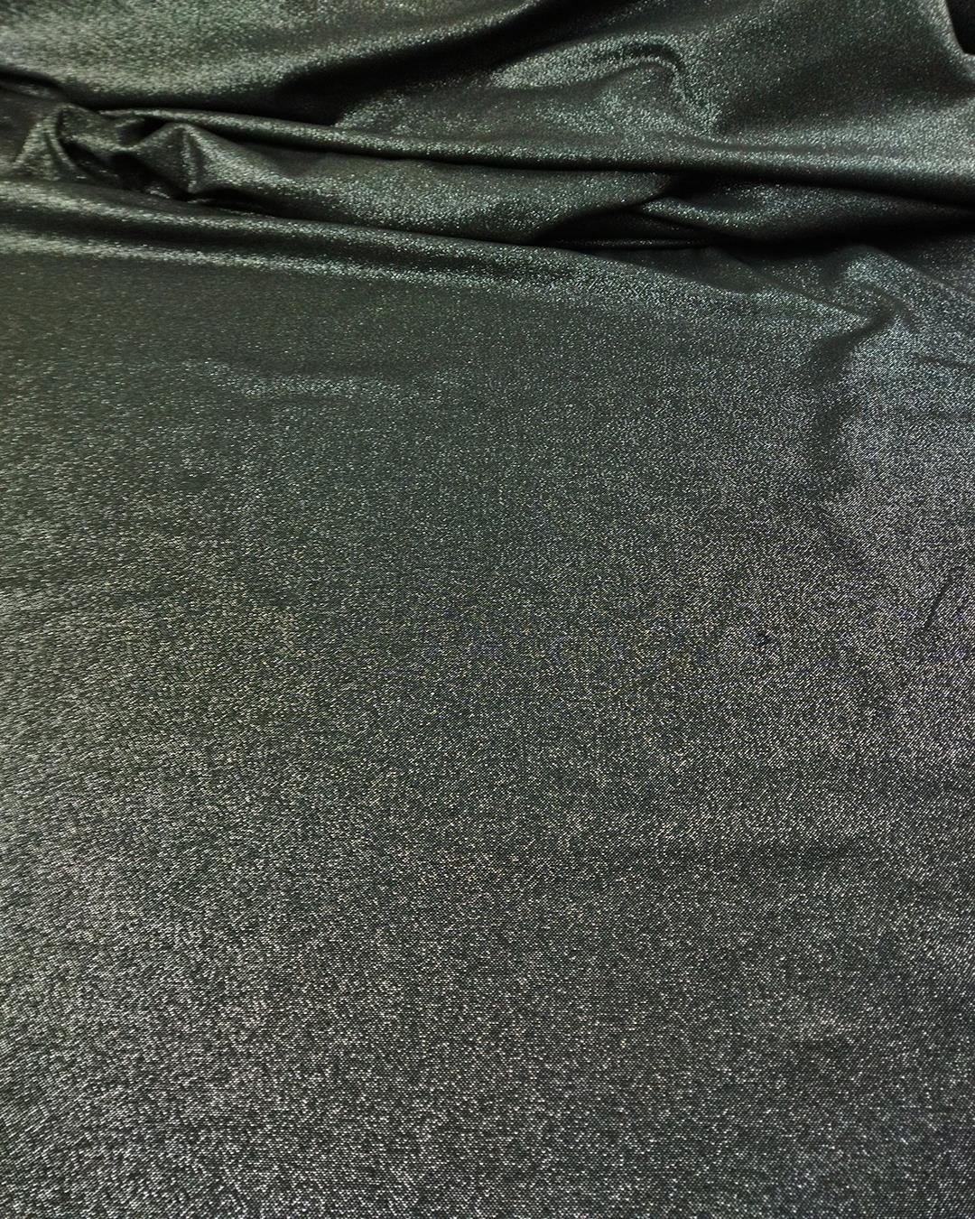 Gabardin Yumuşak Esnek Siyah Üzeri Lame Sim Geçişli En: 140 cm