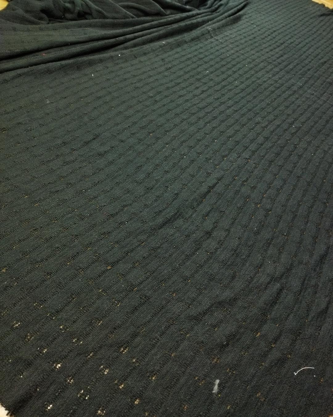 İnce Delikli Örme Siyah Renkte (En 150 cm x Boy 150 cm)