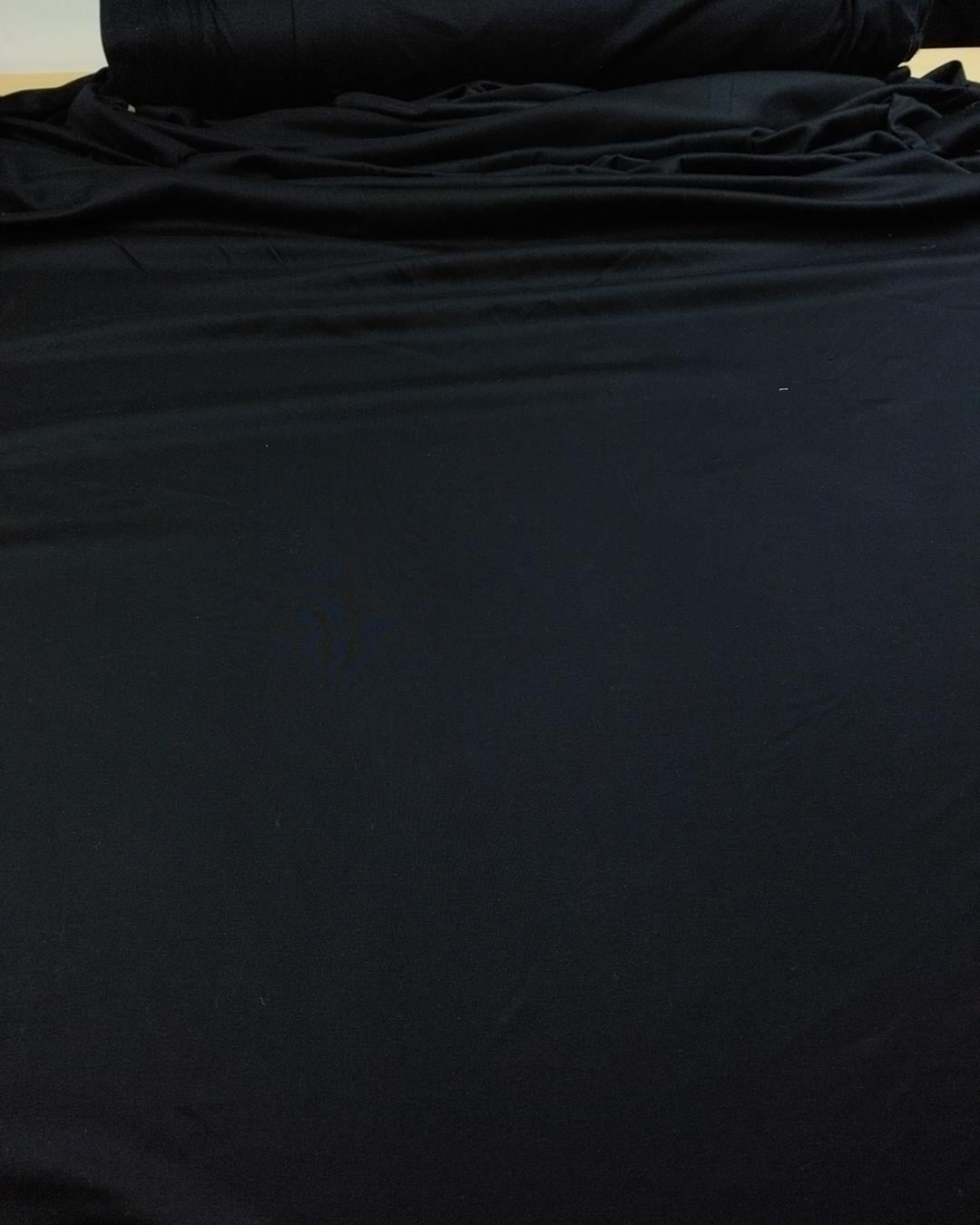 İnce İnterlok Örme Siyah Renkte En: 120 cm