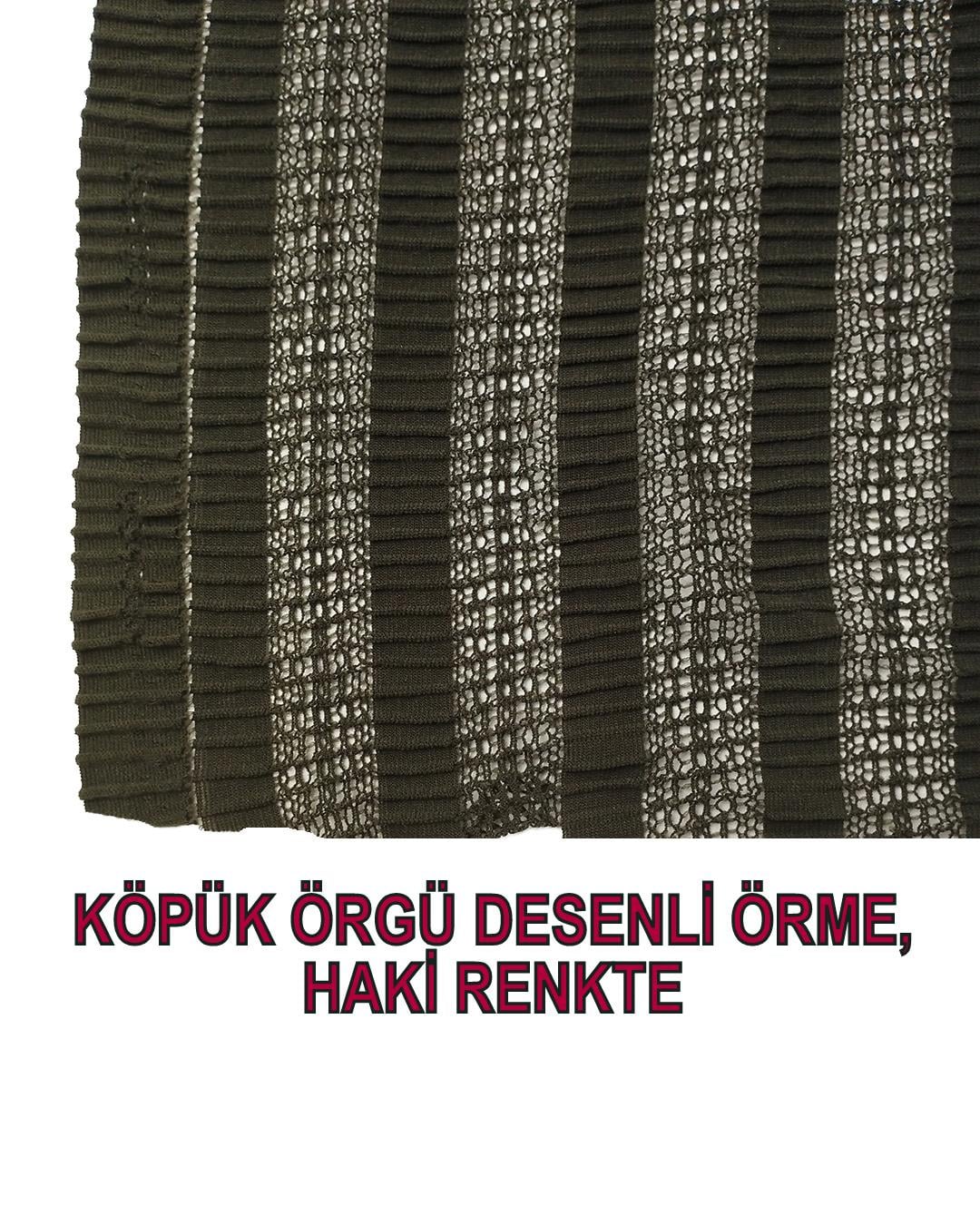 İnce Jarse Benzeri Örme Haki Renkte En: 160 cm