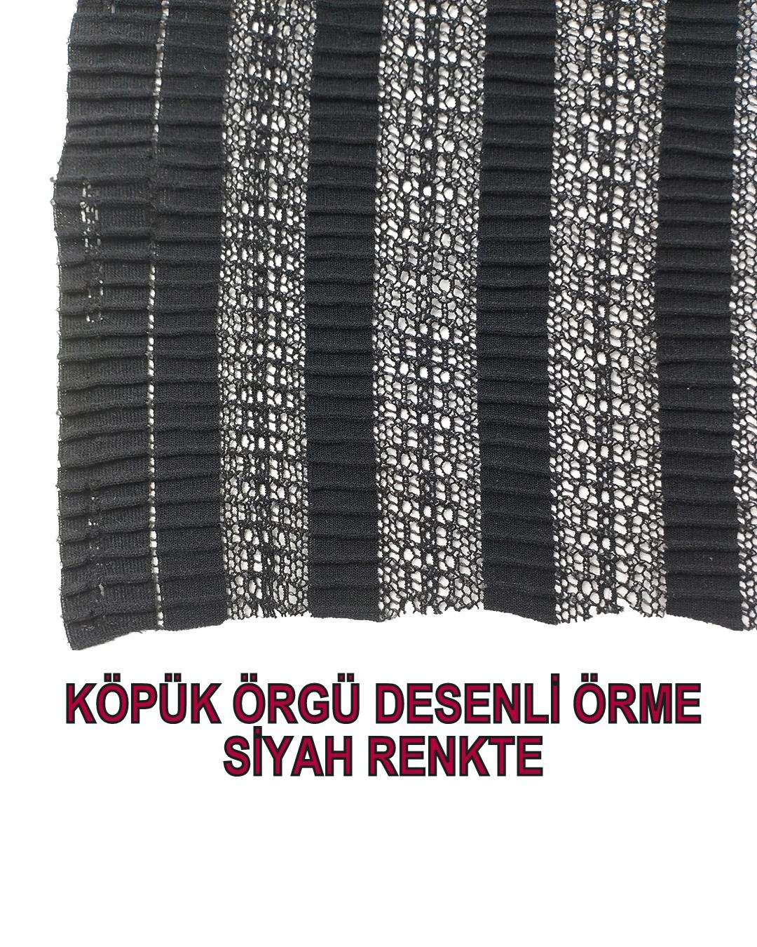 İnce Jarse Benzeri Örme Siyah Renkte En: 170 cm