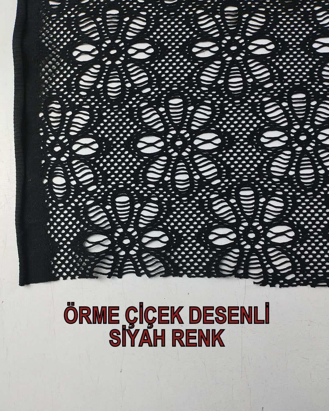İnce Örme Siyah RenkteEn: 150 cm