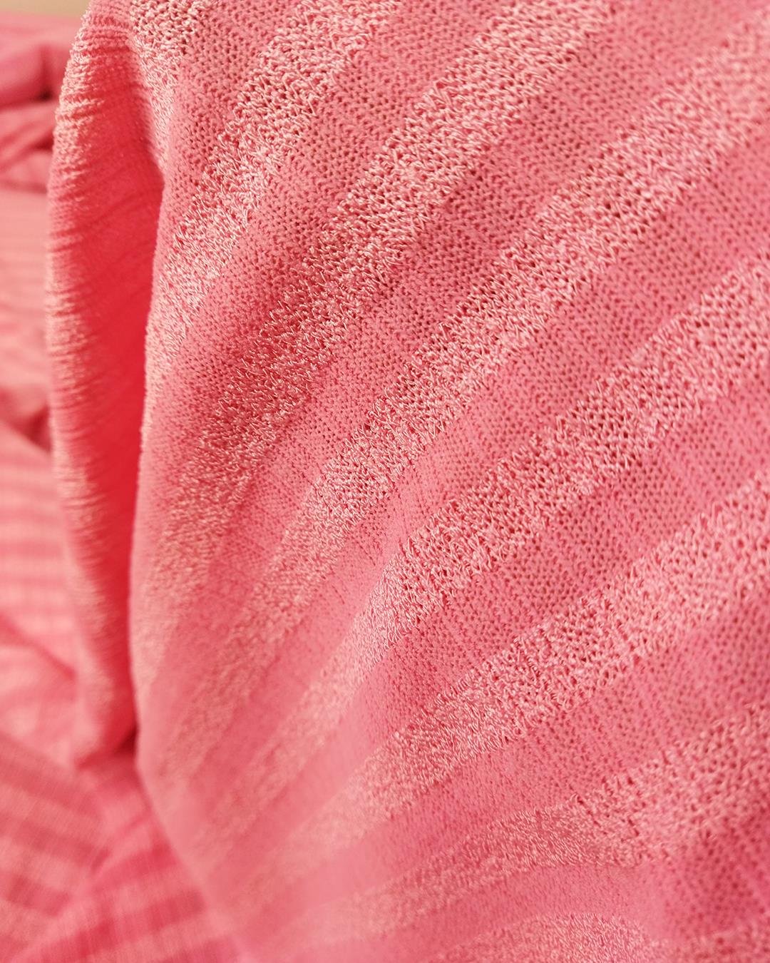 İnce Triko Örme Pembe Renkte (En 120 cm x Boy 170cm)