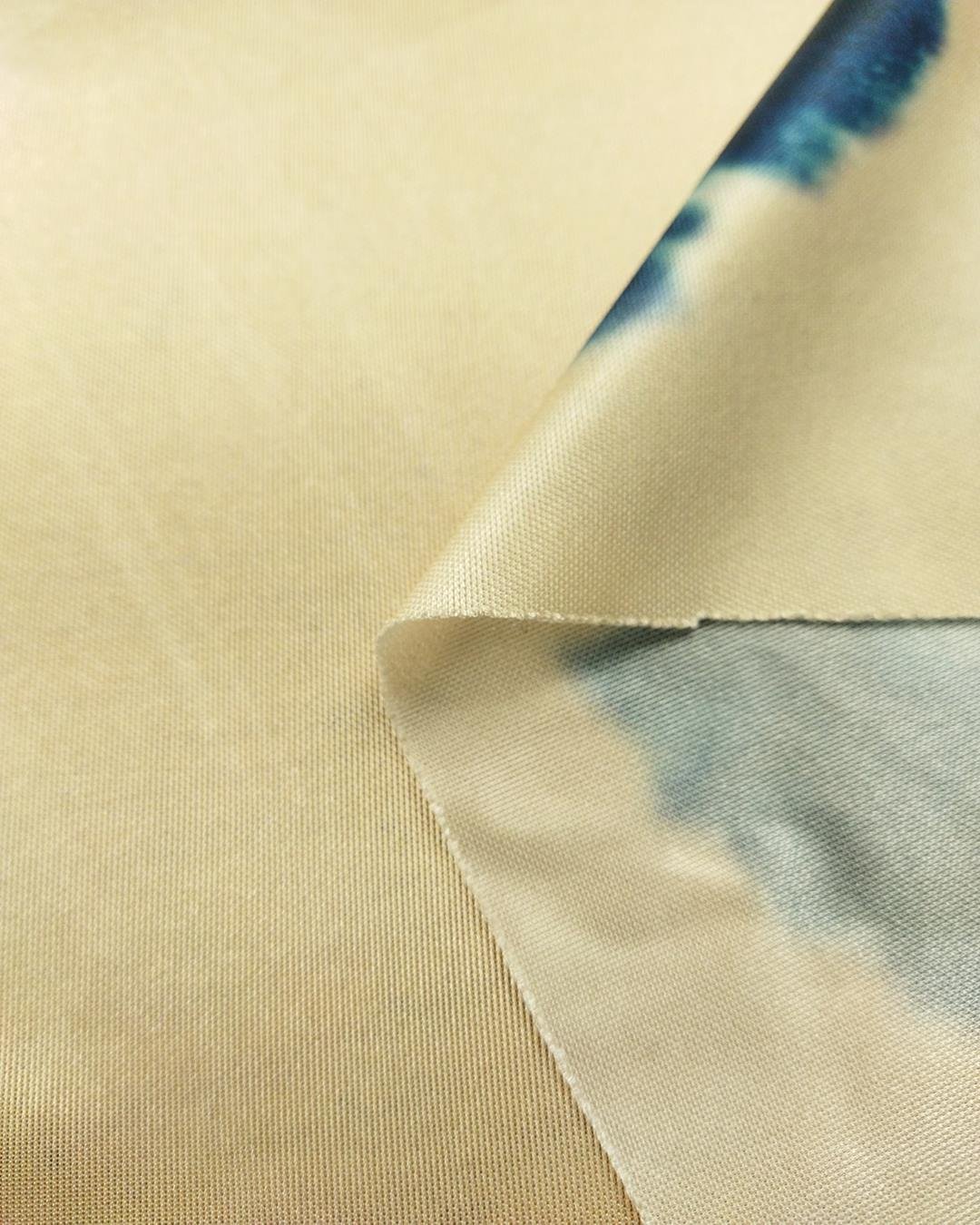 Jarse Krem Üzeri Petrol Mavisi Batik Desen (En 160 cm x Boy 275 cm)