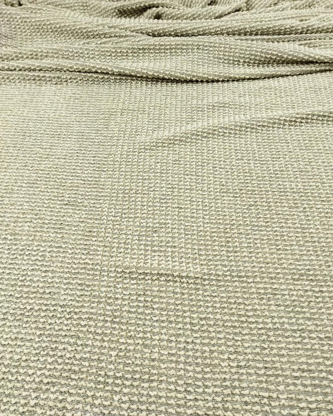 Kabartmalı Örme Gri Ekru Renklerde (En 140 cm x Boy 195 cm)