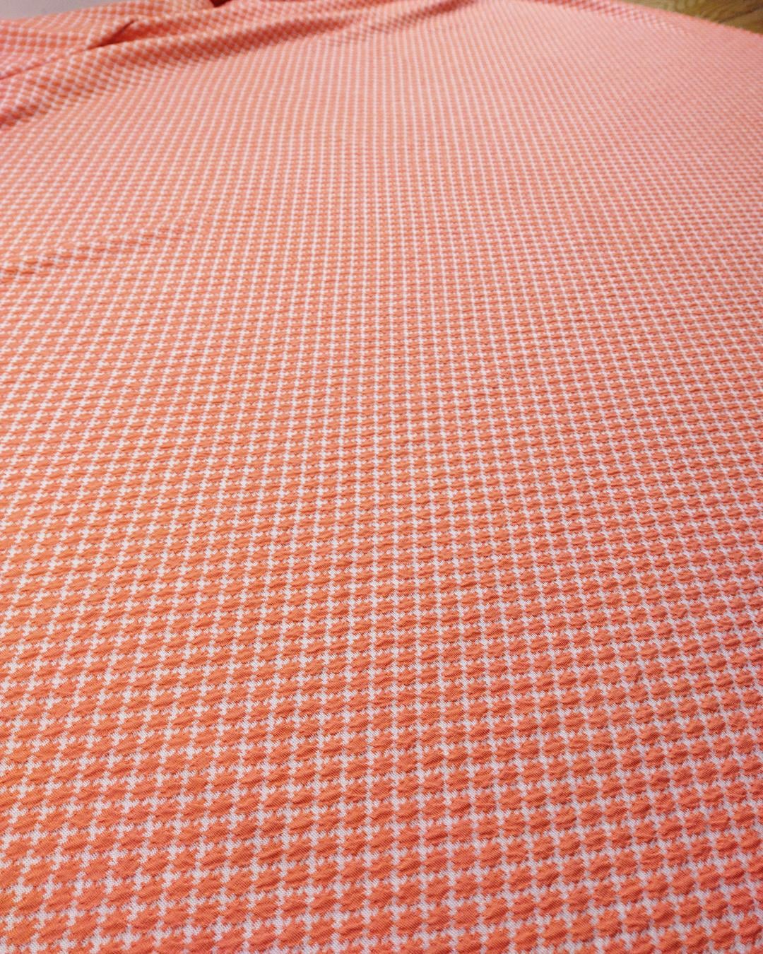Kabartmalı Örme Turuncu Renkte (En 140 cm x Boy 220 cm)