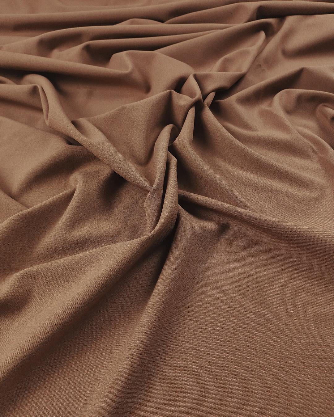 Kahve Renkte Krep Gabardin Arası Dokuma (En  140 cm x Boy  270 cm)