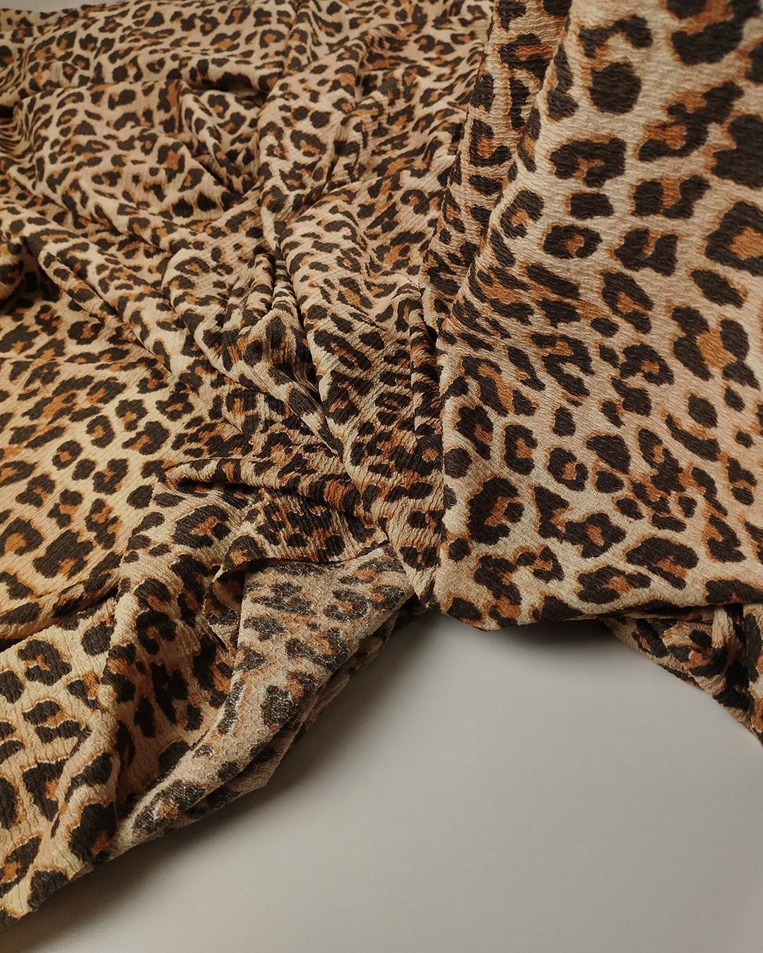 Kahve Turuncu Leopar Desen Bürümcüklü Jarse (En 160 cm x Boy 290 cm)