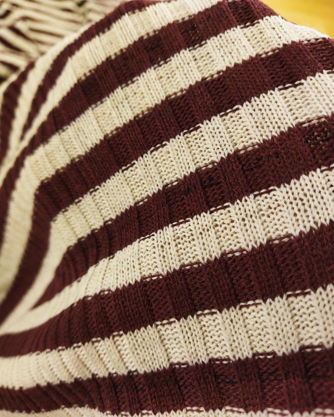 Kaşkorse Örme Krem Bordo Renklerde (En 140 cm x Boy 270 cm)
