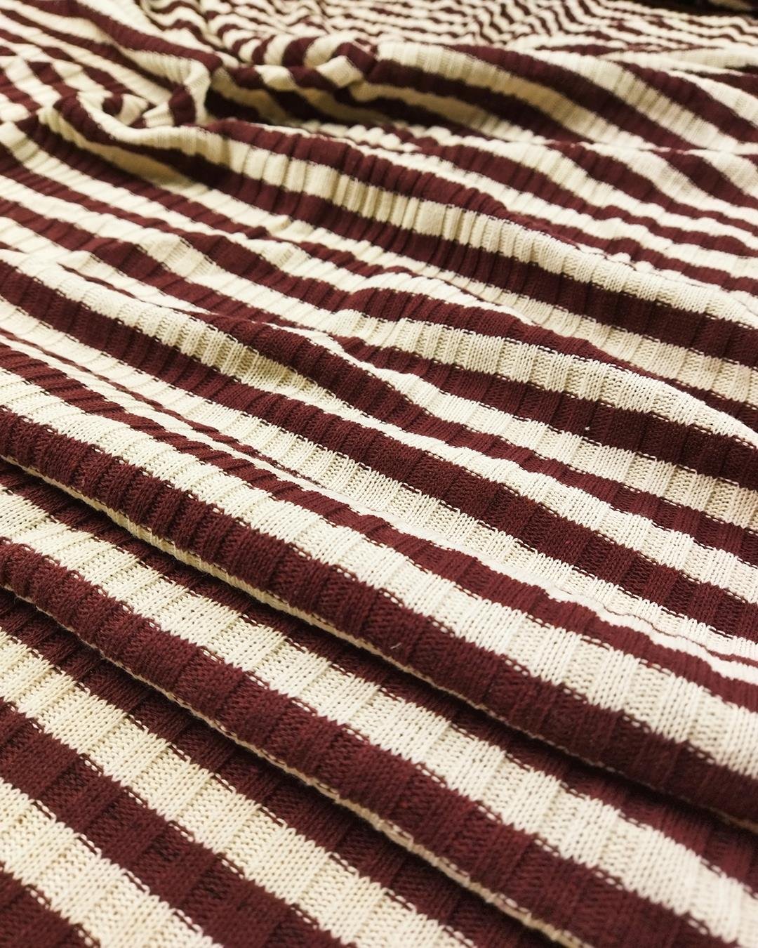 Kaşkorse Örme Krem Bordo Renklerde (En 140 cm x Boy 270 cm)