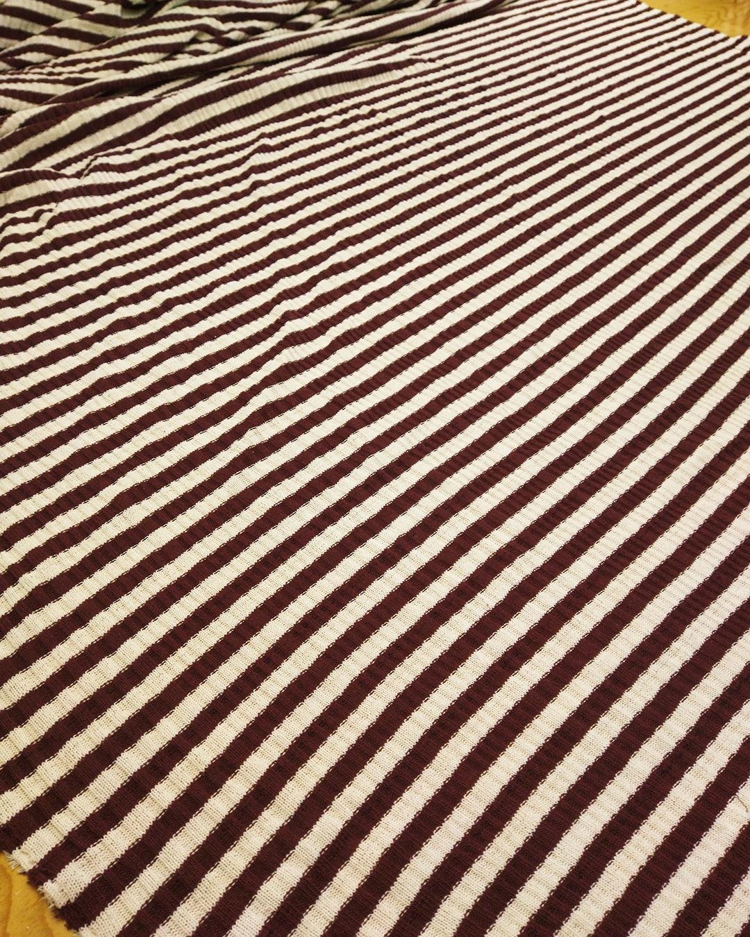 Kaşkorse Örme Krem Bordo Renklerde (En 140 cm x Boy 270 cm)