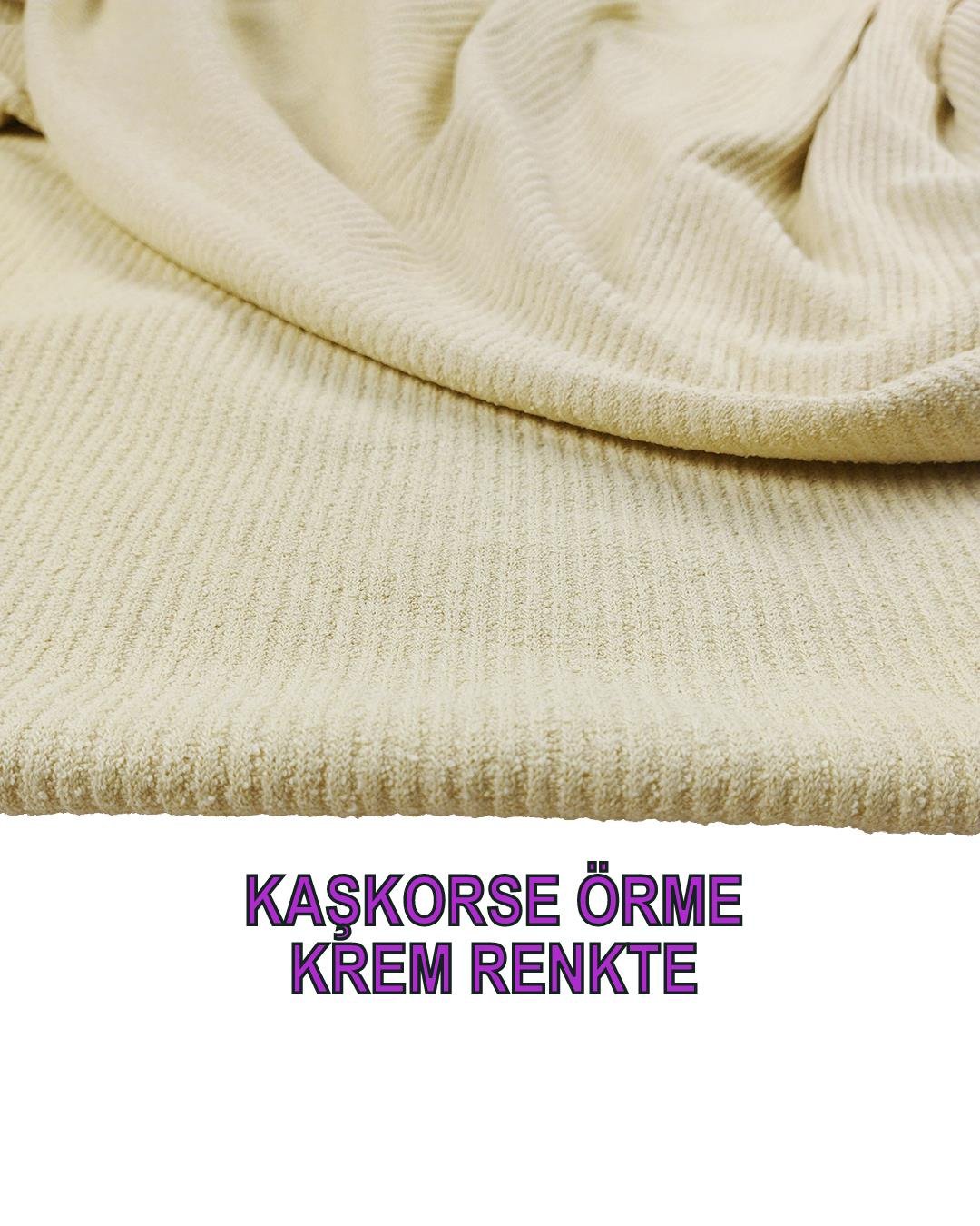 Kaşkorse Örme Krem Renkte (En 150cm x Boy 185 cm)
