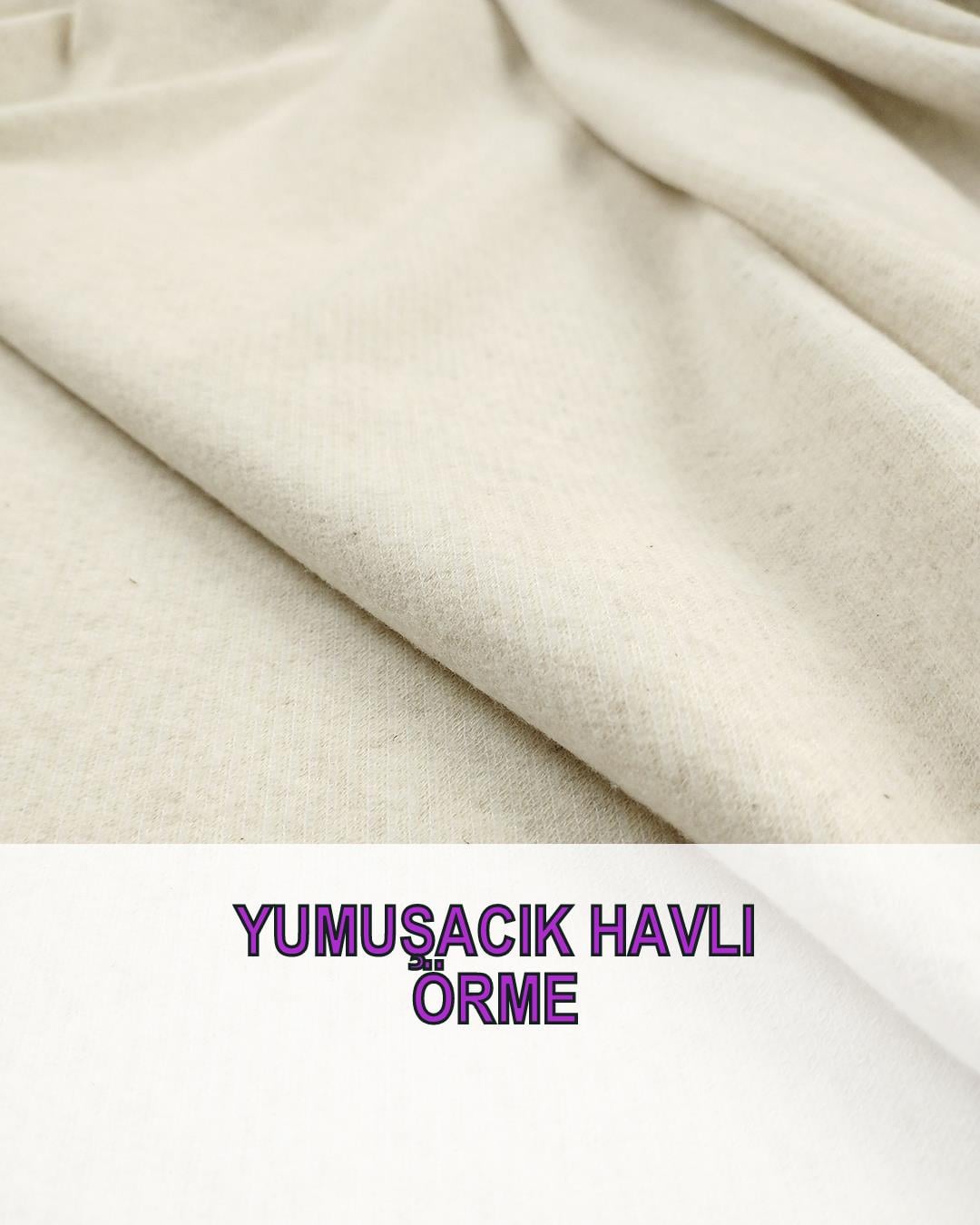 Kırçıllı Bej Renkte Jakarlı Örme En: 140 
