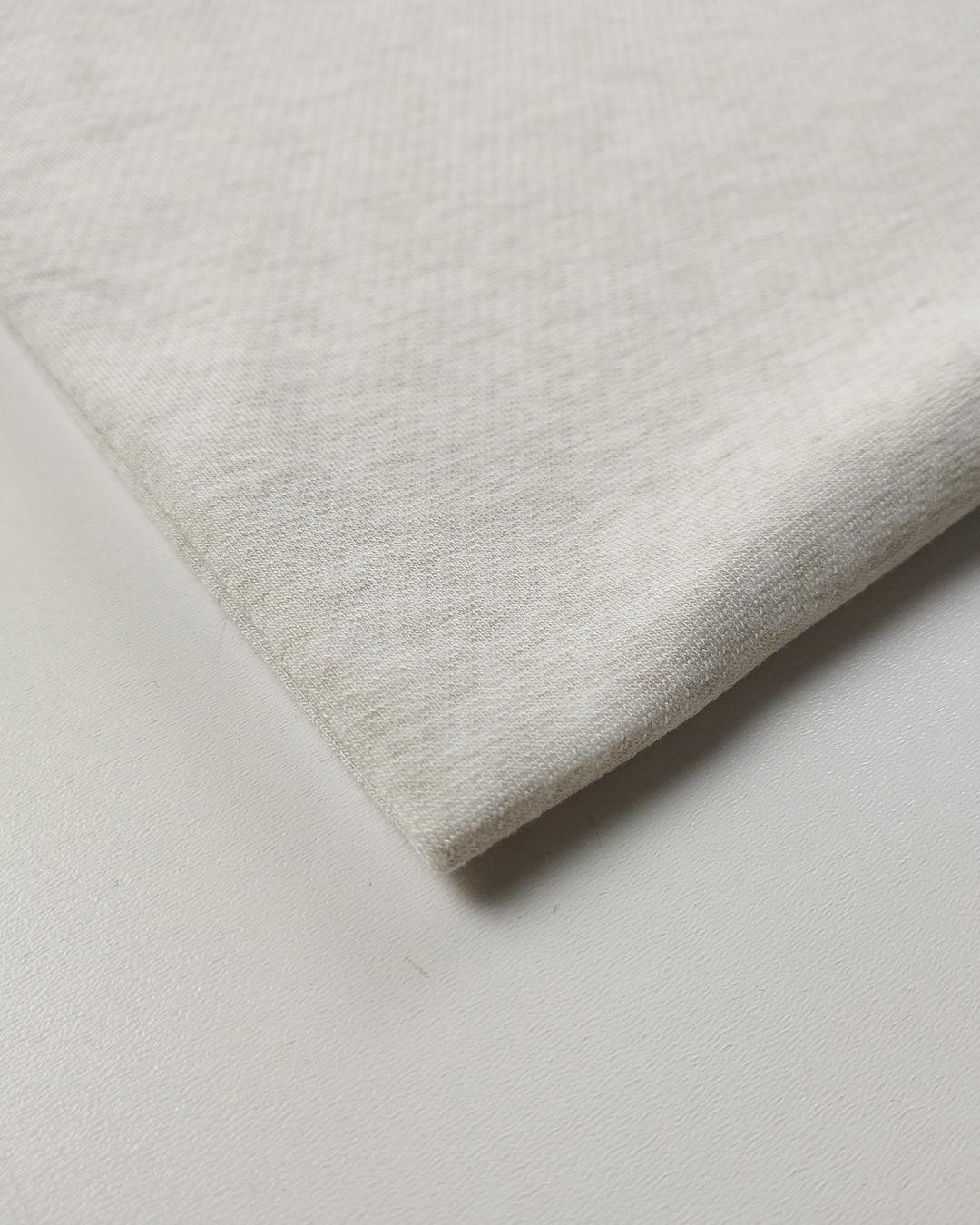 Kırçıllı Krem Renkte Jakarlı İnterlok Örme (En  140 cm x Boy  320 cm)