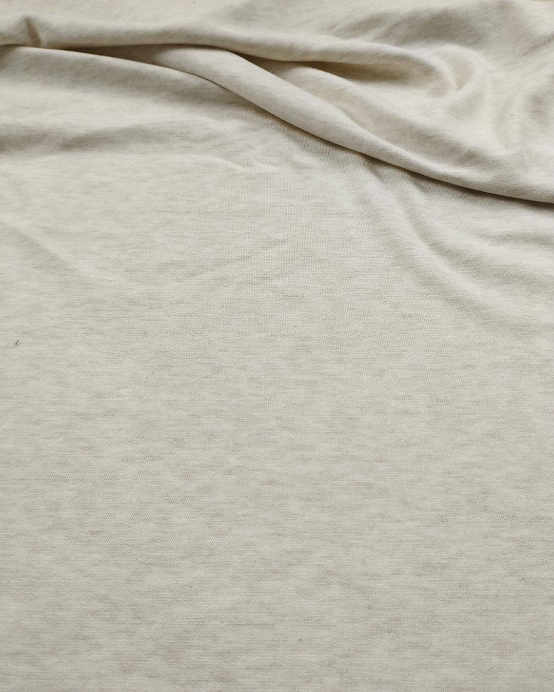 Kırçıllı Krem Renkte Jakarlı İnterlok Örme (En  140 cm x Boy  320 cm)
